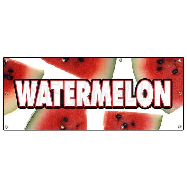WATERMELON BANNER SIGN fruit stand farmers market signs produce